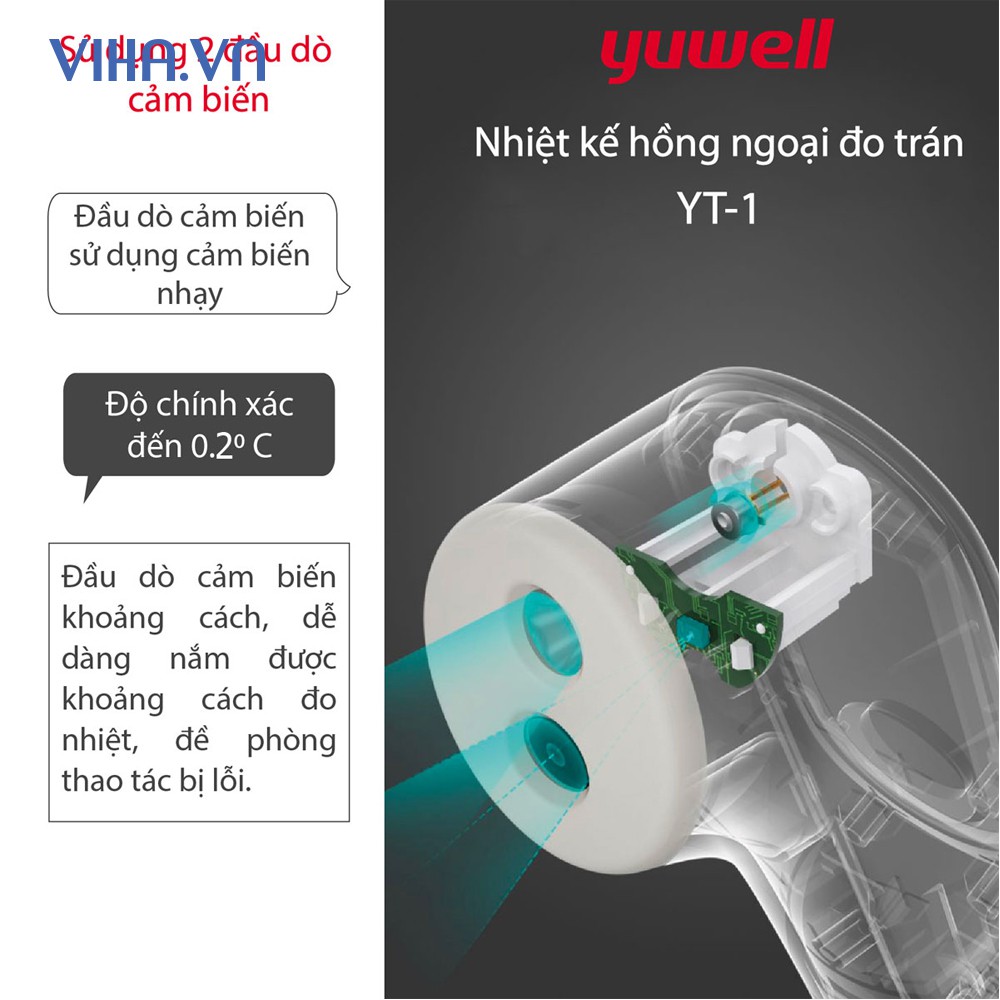 Nhiệt kế điện tử đo trán Yuwell YT-1 Hàng chính hãng bảo hành 2 năm