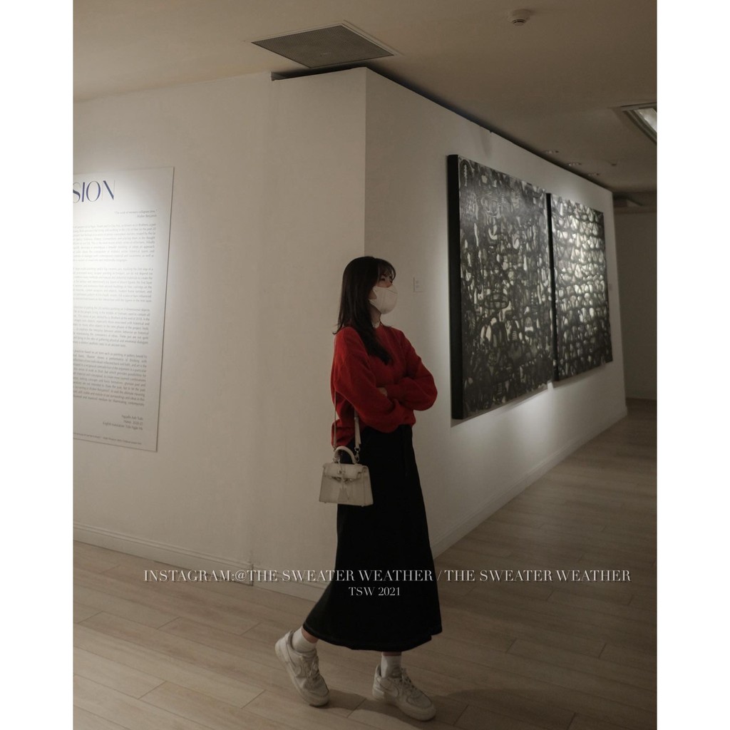 [Mã 2611THTRANG100K hoàn 10% xu đơn 99K] (Ảnh thật) Áo len cổ viền ren tay bo the.sweaterweather TSW | BigBuy360 - bigbuy360.vn