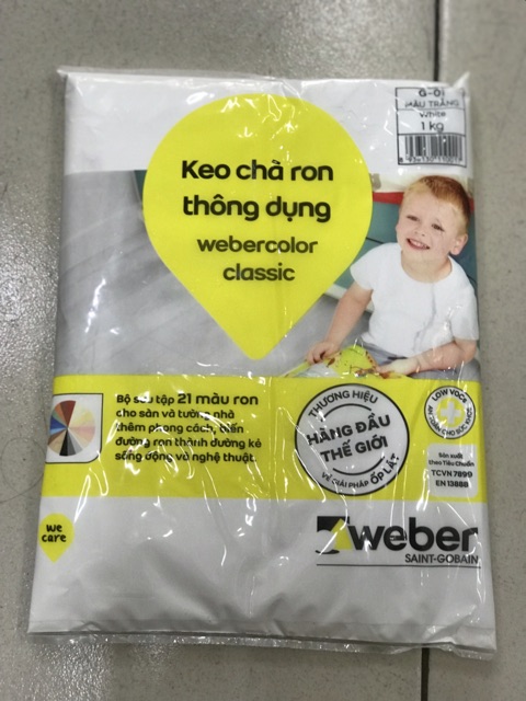 Keo chà ron, chít mạch, xi măng trắng Webercolor chính hãng