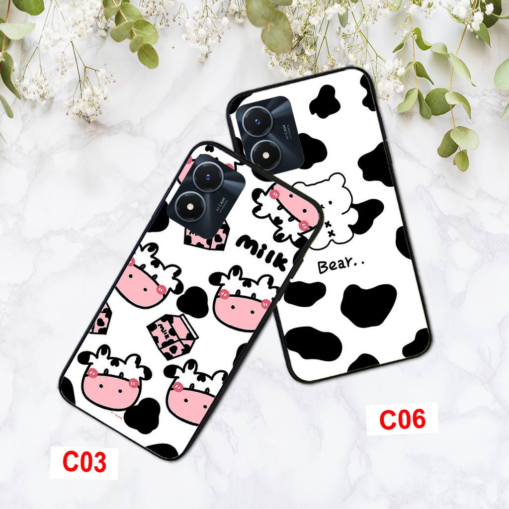 Ốp lưng Vivo Y02S - Vivo Y01 trend bò sữa cực chất cute siêu bền