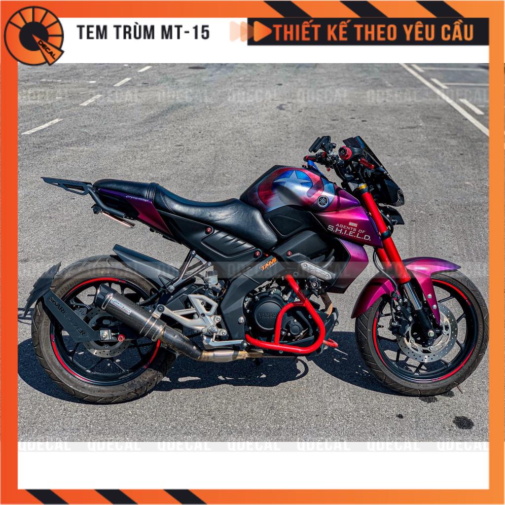 Tem trùm MT15 Marvel Captain America/Iron Man candy decal 3 lớp  thiết kế theo yêu cầu