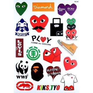 Sticker mix foreign brand dán nón bảo hiểm vali laptop khổ A4