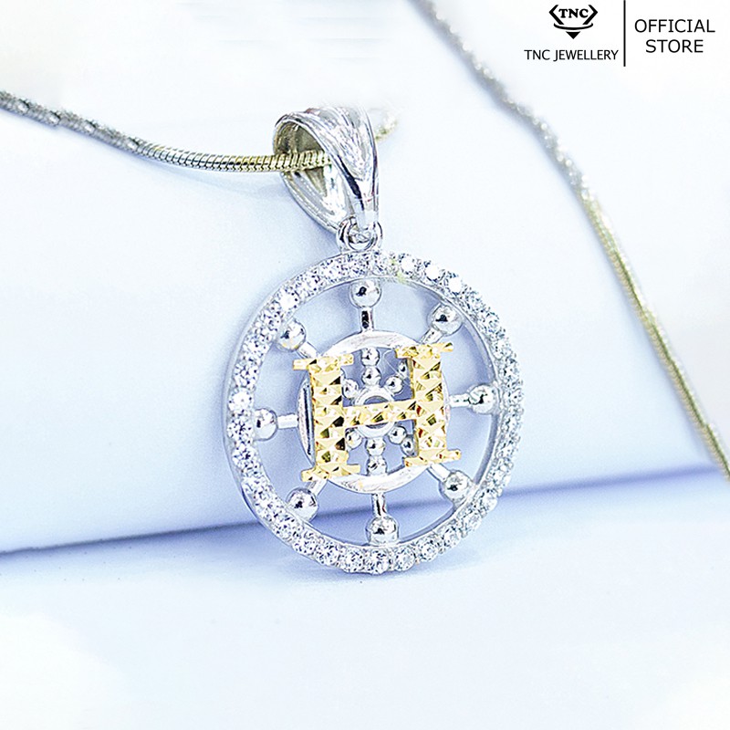 Dây chuyền bạc xi vàng đẹp sang trọng cho nữ -Trang sức TNC Jewellery