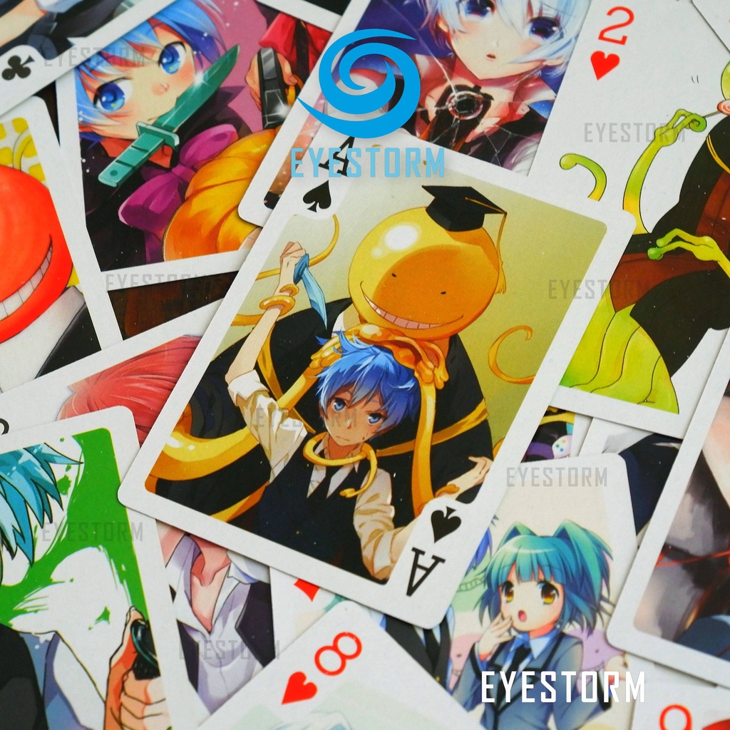 Bài tây anime Lớp học ám sát, Assassination Classroom, Ansatsu Kyoshitsu [ KHÔNG HỘP ] - tú lơ khơ, manga Poker Z - 54 l