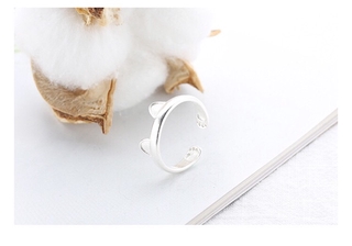Nhẫn bạc 925 mèo cute