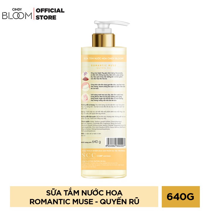 Sữa Tắm Nước Hoa Cindy Bloom Romantic Muse 640g