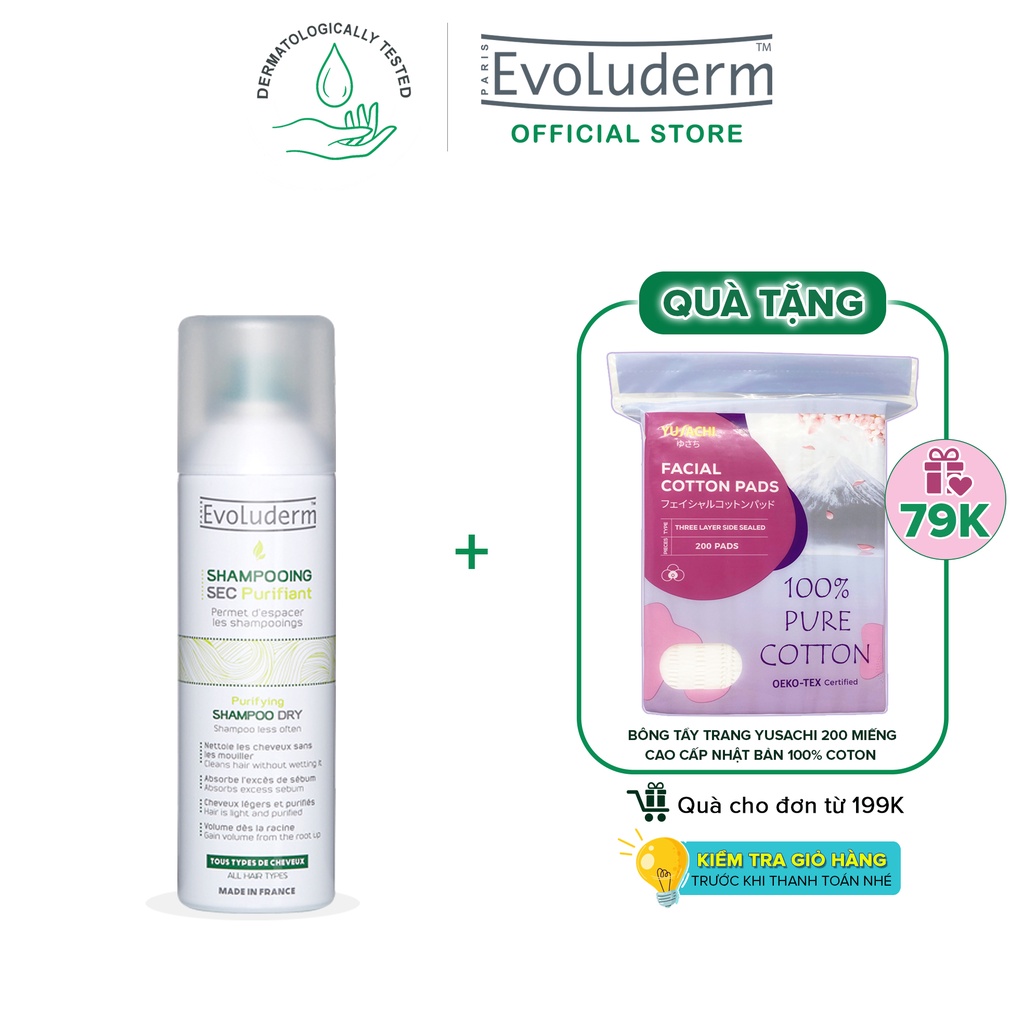 Dầu gội đầu khô Evoluderm 200ml