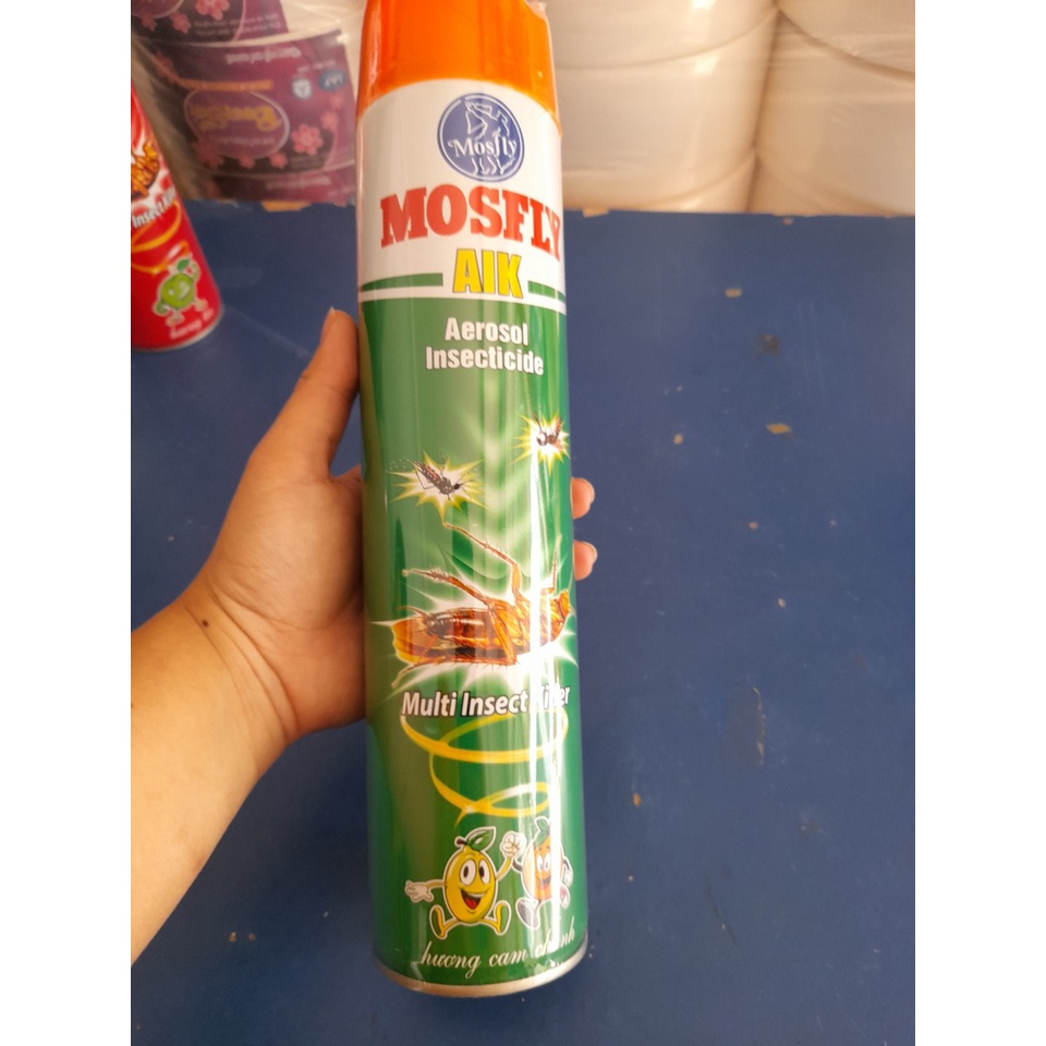 Bình Xịt Muỗi Mosfly chai lớn 600ml mùi trái cây