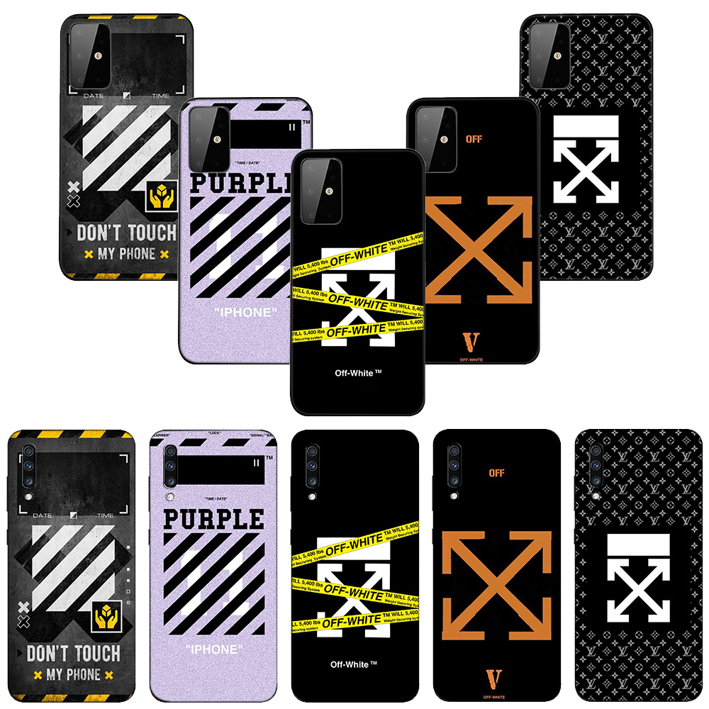 Samsung Galaxy A9 A8 A7 A6 Plus A8+ A6+ 2018 A5 A3 2016 2017 Protective Soft TPU Case 109LF Off White logo Casing Soft Case