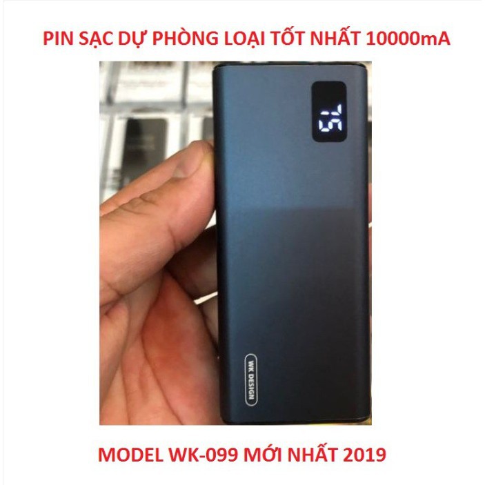 Mua ngay Pin Sạc Dự Phòng Chính Hãng WK Design Model WP-099 Dung Lượng 10000mAh Siêu Bền [Freeship 10k]