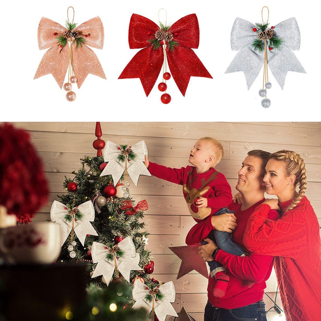 CONOPERY Nơ Ruy Băng Kim Tuyến Trang Trí Cây Thông Giáng Sinh