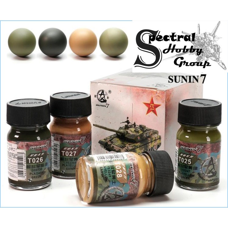 Bộ sơn mô hình lacuqer color màu quân sự tank chariot | digital camouflage - shadow sunin