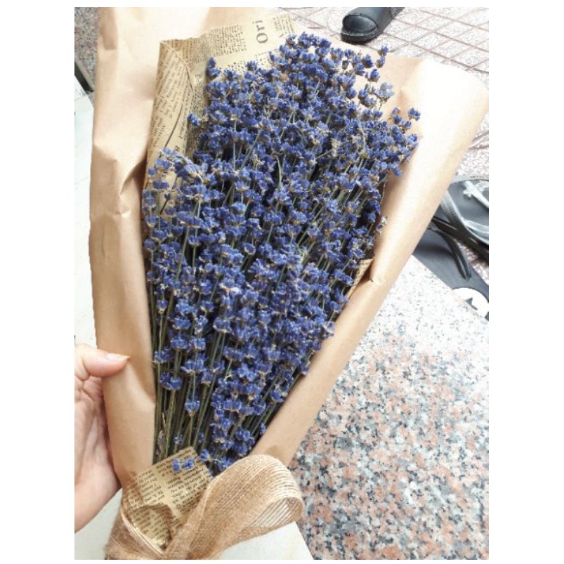 Bó hoa khô hoa lavender 130g (nhập Anh, nhập Pháp) KÈM VIDEO HÌNH THẬT, tặng kèm túi thơm