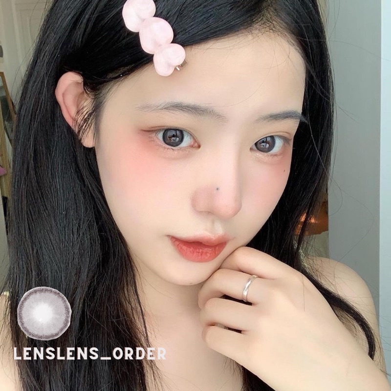 Kính Áp Tròng Lens Mắt Xám Viền Tự Nhiên Đủ Độ Cận [Vui Lòng Đặt 2 Chiếc]