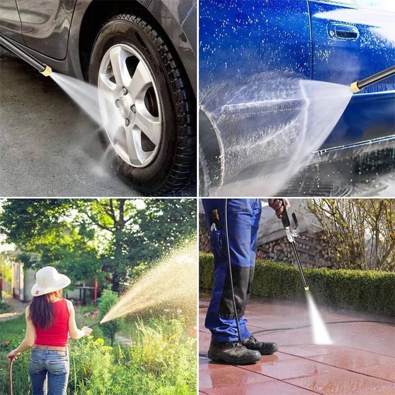 Vòi bơm xe hơi oto xe máy siêu áp lực 2 đầu xịt AGD - Rửa sạch mọi vết bẩn Water Jet