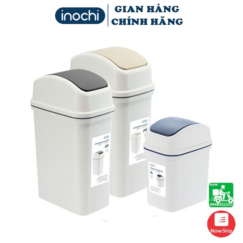 Thùng Rác Nắp Lật Tiện Lợi Inochi 5L 10L 15L, Thùng Đựng Rác Văn Phòng Gia Đình