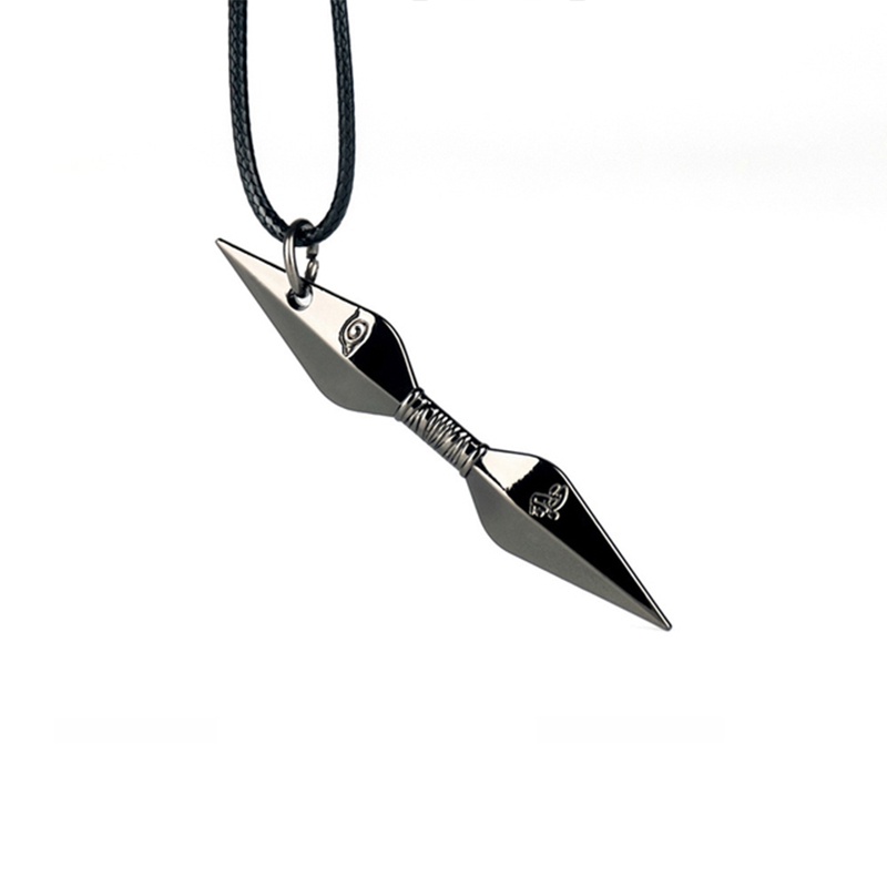 Vòng cổ Mặt Kim Loại Họa Tiết Anime Naruto Akatsuki Shuriken Itachi Kakashi