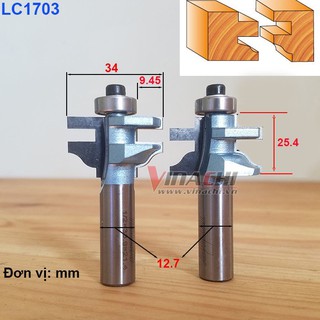 BỘ 2 MŨI GHÉP MỘNG TỦ BẾP LC1703A TIDEWAY - BỘ 2 MŨI