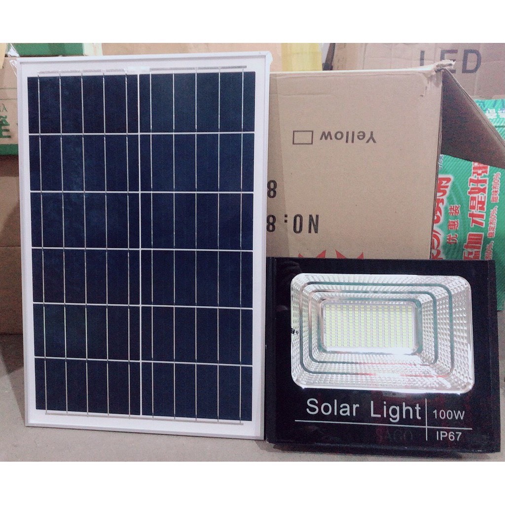 Đèn Pha LED sử dụng điện năng lượng mặt trời 60W 100W 200W