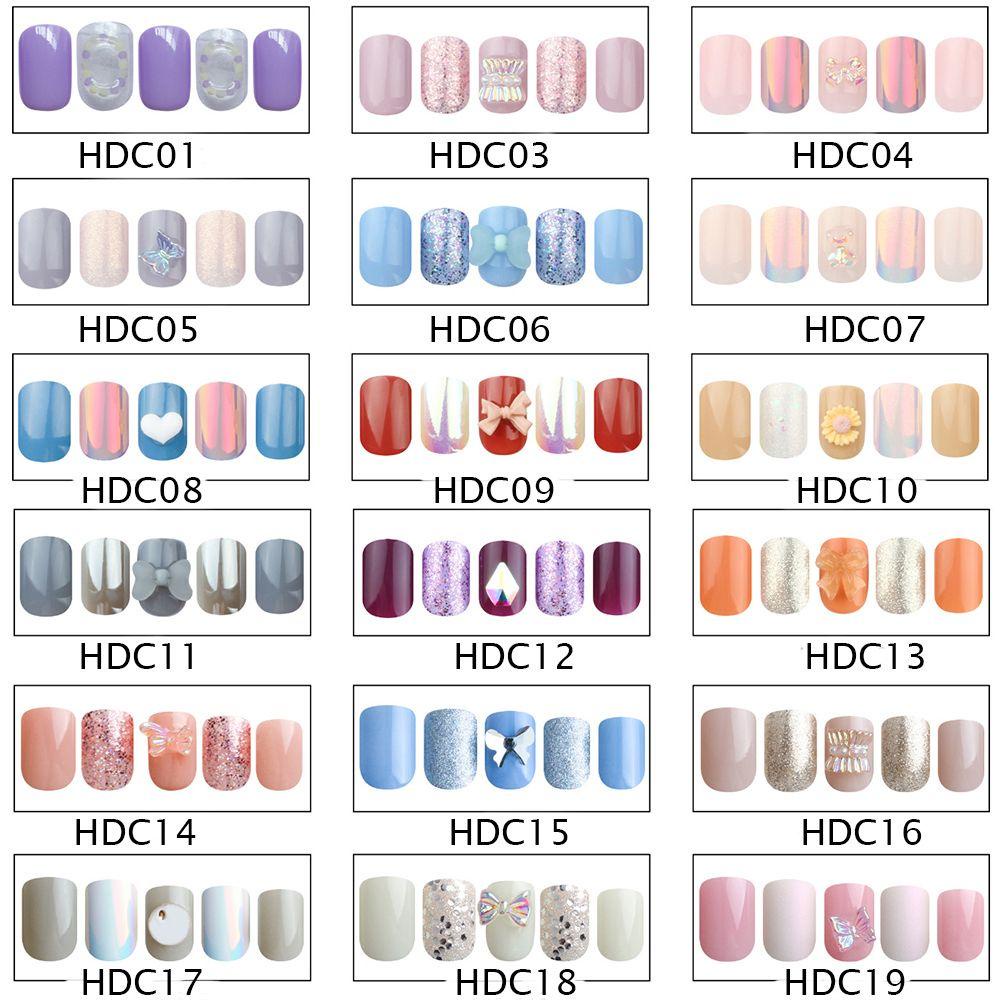 Set 30 Móng Tay Giả 3D Dạng Nhấn Tiện Dụng