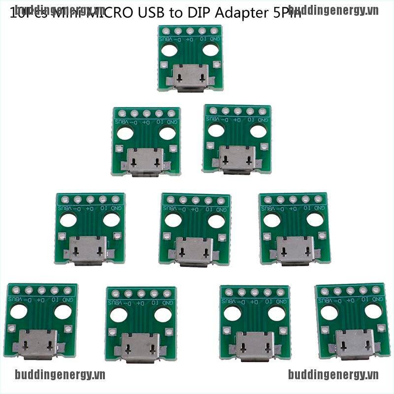 Set 10 Bảng Mạch Chuyển Đổi Micro Usb Sang 5P Dip Chuyên Dụng