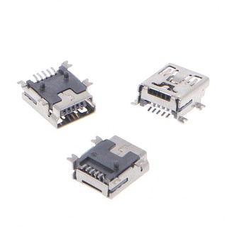 10 Pcs Mini USB Type B 5 Pin Female Socket Connector For Mobile Phone Charging