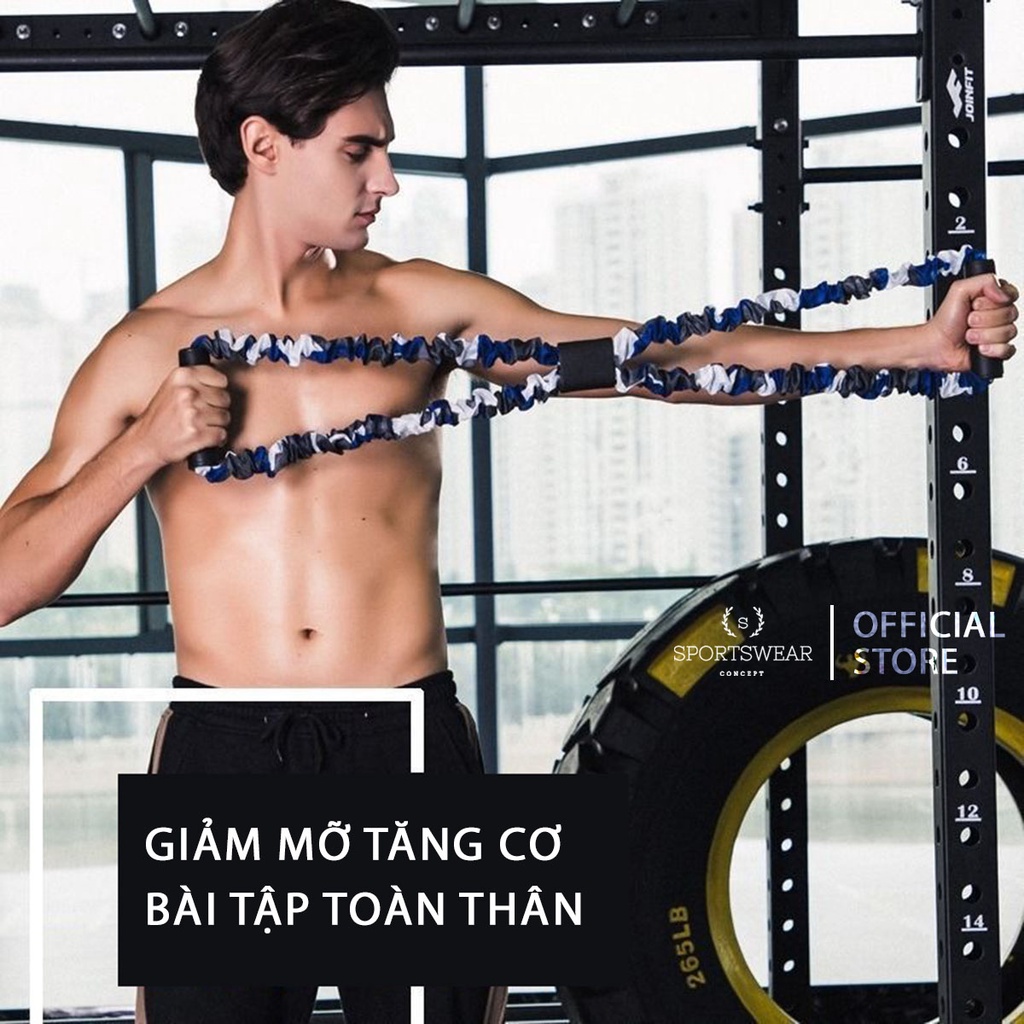 Dây kéo đàn hồi tập luyện yoga gym kéo căng cơ cao cấp Sportswear Concept tác động giảm mỡ lên hầu hết các nhóm cơ toàn