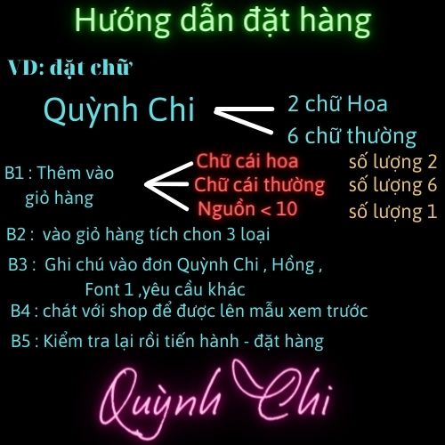 Đèn led Neon theo yêu cầu Chữ Led trang trí Decor, Phòng ngủ Quà Tặng Cực Chấ I Tặng Băng Dính 3m I