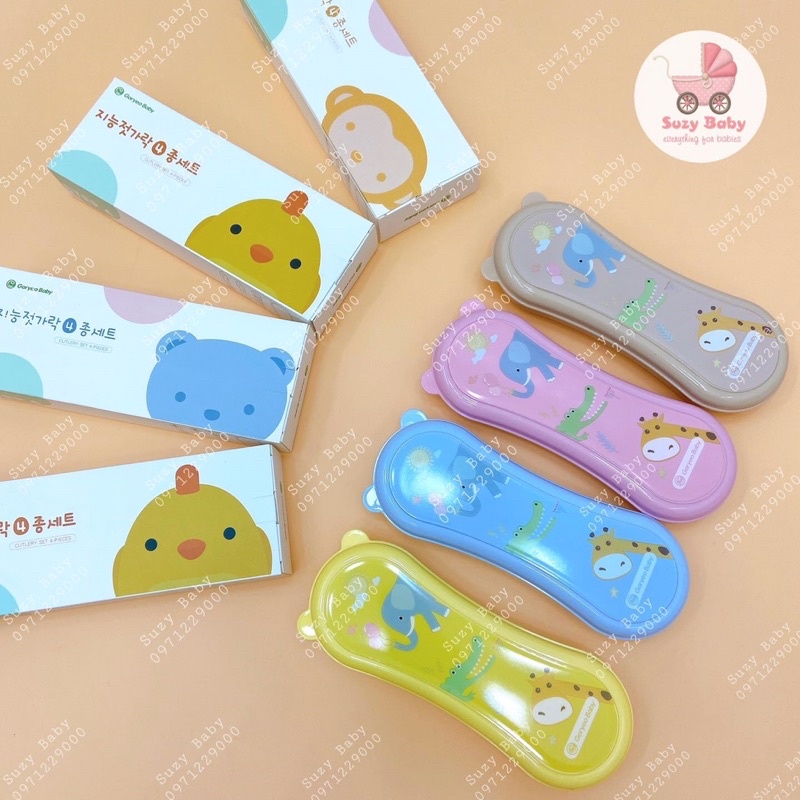 SET ĐŨA THÌA DĨA TẬP ĂN CHO BÉ - SẢN PHẨM CỦA GORYEO BABY HÀN QUỐC