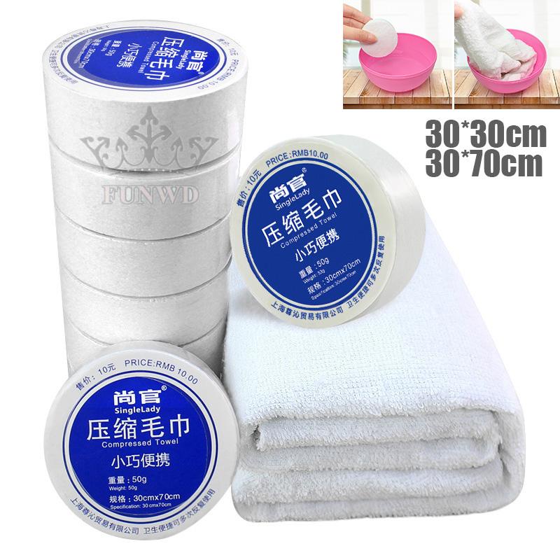 Khăn tắm lau mặt nén bằng cotton dùng 1 lần hoặc tái sử dụng được cho du lịch khách sạn