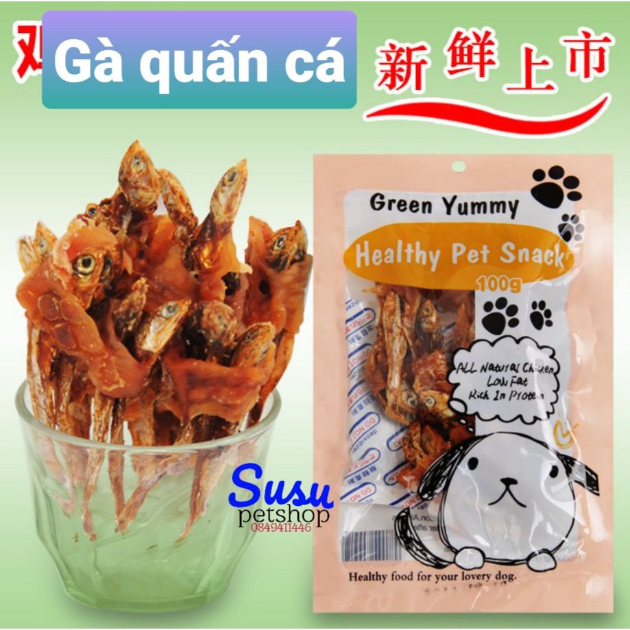 Bánh thưởng cho chó GREEN YUMMY 100gr (đủ hương vị)