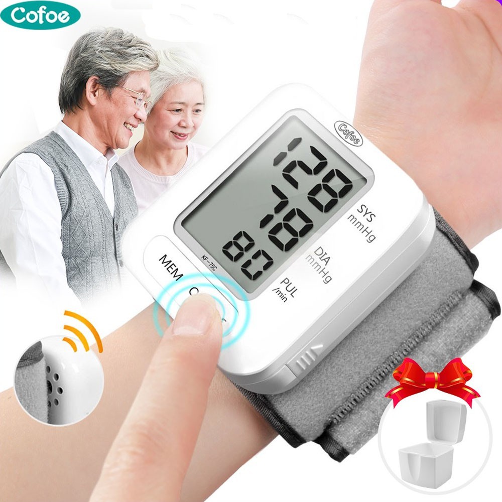 (Hàng Mới Về) Máy Đo Huyết Áp Đeo Cổ Tay Kỹ Thuật Số Bp Cofoe