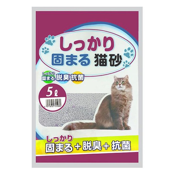 Cát vệ sinh cho mèo Nhật Bản 5L hương cà phê, hoa hồng, phấn trẻ em