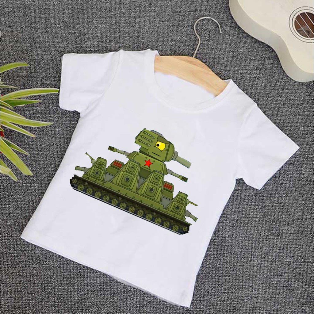 (BÁN CHẠY) BST in áo hình pháo đài hoàn thành-phim hoạt hình xe tăng độc đẹp - có size trẻ em
