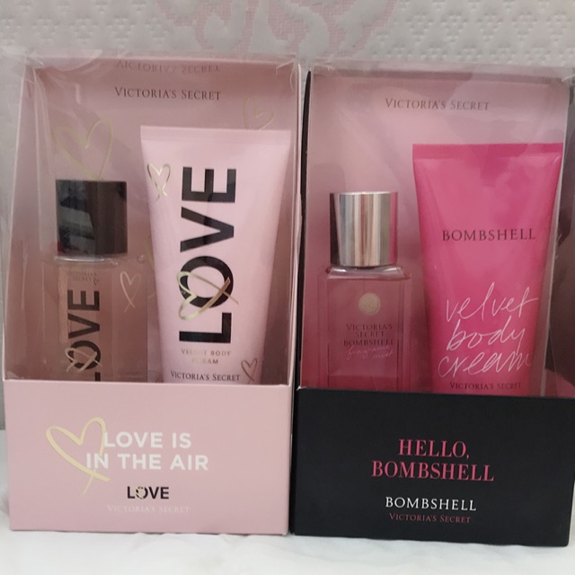 SET QUÀ TẶNG XỊT TOÀN THÂN & DƯỠNG THỂ. BODY MIST & BODY LOTION VICTORIA’S SERCET