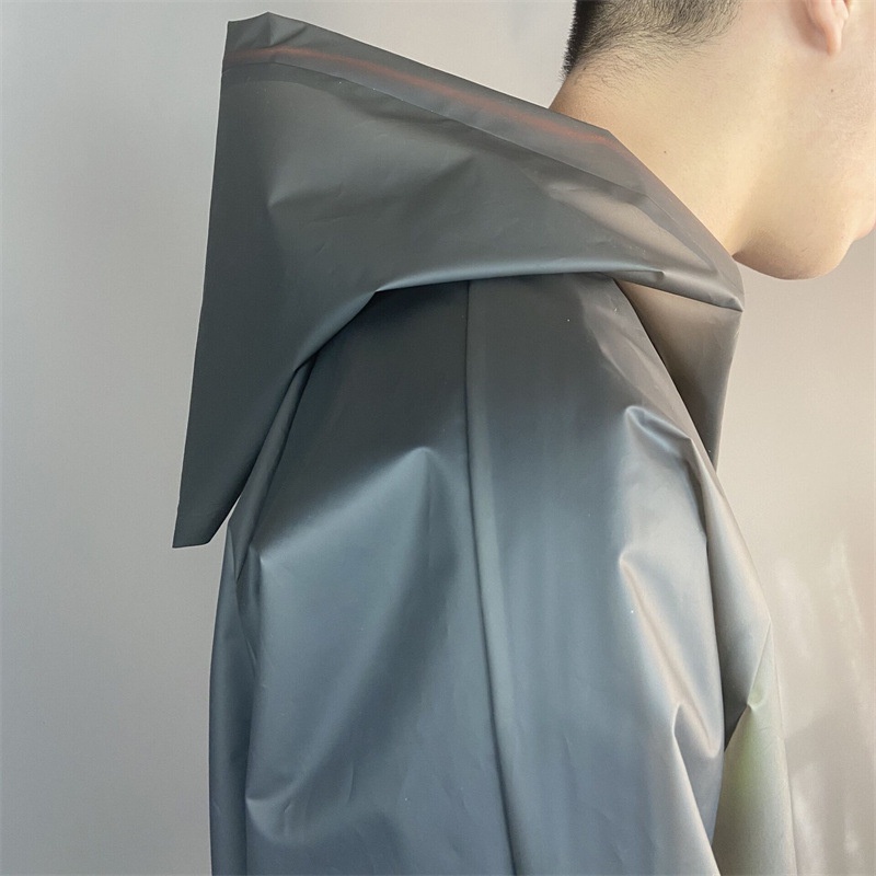 Shengke Áo Mưa Một Mảnh eva Màu Xám Dáng Dài Trong Suốt Dành Cho Nam Nữ poncho