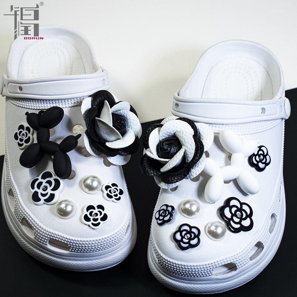 Dép Sục Nam Nữ Hàn Quốc Quai Ngang Chống Trơn - Dép Cross cao 7cm Đi Mưa Siêu Bền kèm stick siêu cute