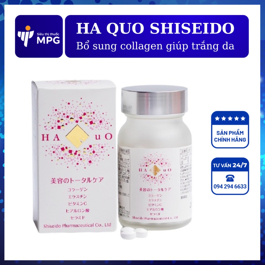 HaQuO Collagen Shiseido Pharma Nhật Bản - Viên uống trắng da, mờ thâm nám