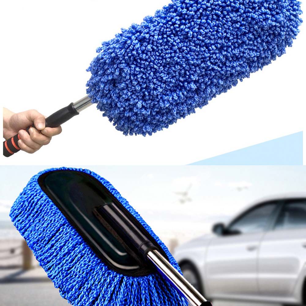 Bàn chải quét bụi lau chùi đánh sáp xe hơi đa năng cán kéo dài thu gọn được chất liệu sợi nano mềm nhiều màu tùy chọn