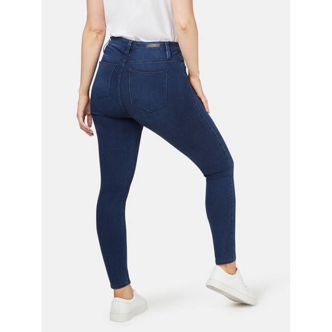 [Bigsize] Quần jean dài nữ hàng co giãn mạnh màu xanh đậm 60-85kg