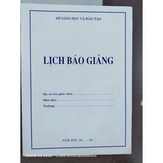 Sổ ghi đầu bài & Lịch báo giảng (THCS, THPT)
