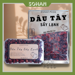Dâu tây sấy lạnh sohan không đường đặc sản đà lạt chua ngọt hương vị tự nhiên - sohan food