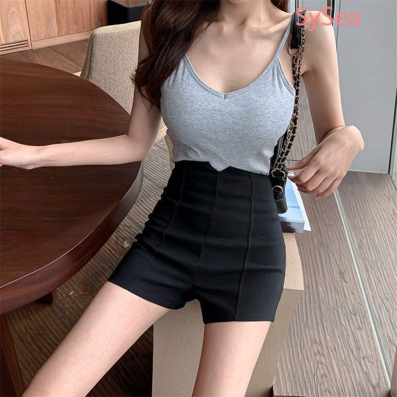 Quần short denim lưng cao có kích thước lớn thời trang cho nữ