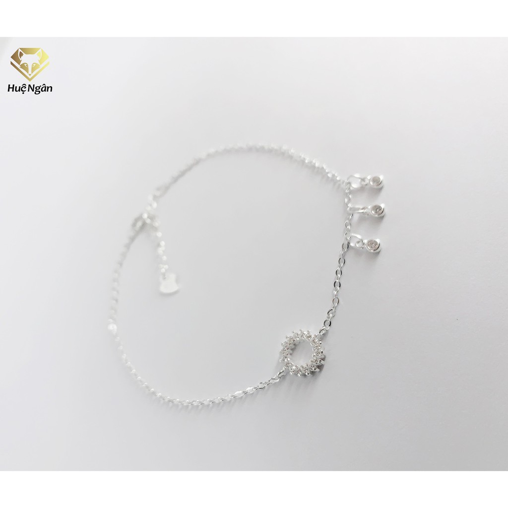 Lắc chân bạc Ý 925 Huệ Ngân - Circle in Love RYBJ50109