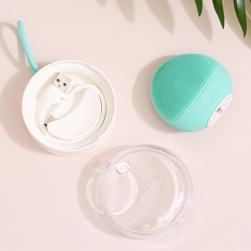 Máy Rửa Mặt Dành Cho Da Nhạy Cảm Halio Sensitive Facial Cleansing &amp; Massaging Device -TẶNG 3 MẶT NẠ