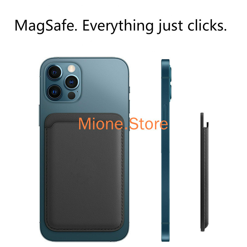 MIONE Ví đựng thẻ mini táo sạc ko dây táo có nam châm thời trang cho táo 15 14 13 Pro Max