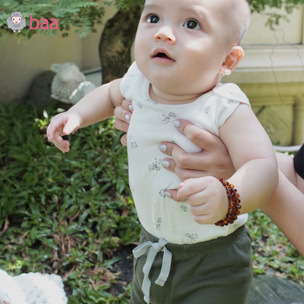 Bodysuit liền thân cho bé sơ sinh,bộ đồ liền thân ba lỗ cho bé gái bé trai từ 0-12 tháng Baa Baby - GN-BD05C-01