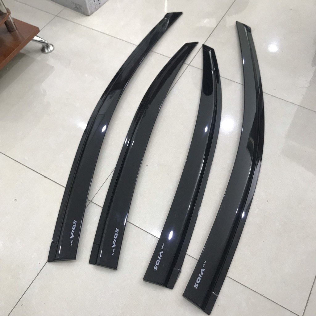 Bộ vè mưa đen Thái Toyota Vios các form 2018 đến 2021