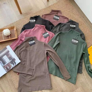 Áo dài tay cổ 3 phân Motie kèm túi zip