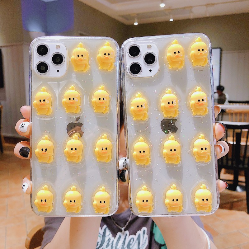 Ốp Điện Thoại Mềm Hình Chú Vịt Vàng Đáng Yêu Cho Iphone 11 Apple 8 Plus / 7 P / X / Xr Ixs Max